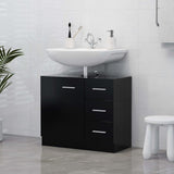 Sink Cabinet Black 63x30x54 cm Engineered Wood 804185