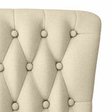 Slipper Chair Cream 56.5 x 70 x 110 cm Fabric 42020684