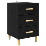 Bedside Cabinet Black Oak 40 x 40 x 66 cm Engineered Wood 880615