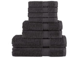 Towel Set Anthracite 100% Ring-Spun Cotton Guest, Hand, Shower 137537