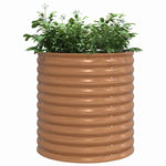 Garden Raised Bed Brown 80 x 80 x 81 cm Steel 42011329
