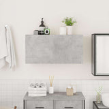 Bathroom Wall Cabinet Concrete Grey 80x25x40 cm Engineered Wood 860088