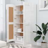 Book Cabinet High Gloss White 82.5x30.5x150 cm Engineered Wood 802729