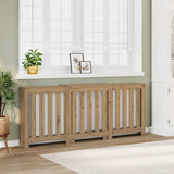 Radiator Cover Artisian Oak 205x21.5x83.5 cm Engineered Wood 852770