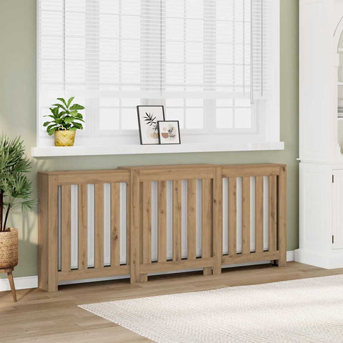 Radiator Cover Artisian Oak 205x21.5x83.5 cm Engineered Wood 852770