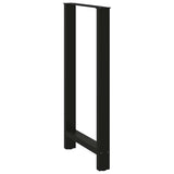 Bar Table Legs Black 2 pcs 60x cm Steel 4013356