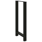 ZNTS Coffee Table Legs Black 2 pcs 60x cm Steel 4013356