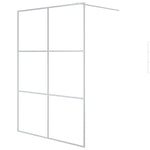 ZNTS Walk-in Shower Wall Silver 140x195 cm Clear ESG Glass 152119