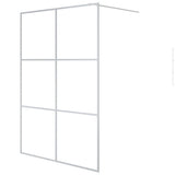 Walk-in Shower Wall Silver 140x195 cm Clear ESG Glass 152119