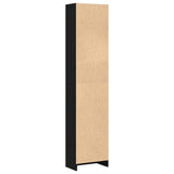 Bookcase Black Oak 40x24x176 cm Engineered Wood 862454