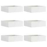 Lawn Edging 6 pcs White 40 x 40 x 13 cm Steel 874705
