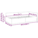 Corner Bed Frame Light Grey 90 cm x 200 cm Velvet 42016043