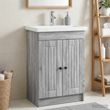 Bathroom under Sink Cabinet Grey Sonoma 56 x 37.5 x 81 cm 890040