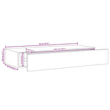 330263 Wall-mounted Drawer Shelf Oak and White 60x23,5x10cm MDF