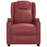 Recliner Chair Wine Red Faux Leather 340963