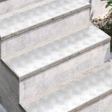 Stair Tread Rectangular 4 pcs Silver 80 x 20 cm Aluminium 4104262