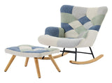 Rocking Chairs for Adults, Boucle Rocking Chair Relaxing Recliner Chair with Solid Wood Legs High N605P181754L