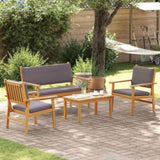 Garden Sofa Set 4 pcs Brown 75 x 45 x 38cm Solid Acacia wood 3325228