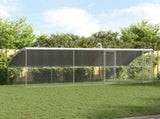 Dog Kennel 3 pcs Silver 6 x 2 x 2 m Galvanised steel 3368331
