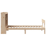 ZNTS Bookcase Bed without Mattress 90x190 cm Single Solid Wood Pine 3321820