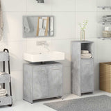 3 Piece Bathroom Furniture Set Concrete Grey Engineered Wood 3324851