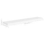 ZNTS Floating Wall Shelves 2 pcs White 120x23.5x3.8 cm MDF 323821