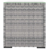 Side Table Grey 40x37x40.5 cm Poly Rattan and Tempered Glass 319389