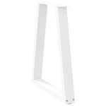 ZNTS Coffee Table Legs V-Shape 2 pcs White 50x cm Steel 4012561