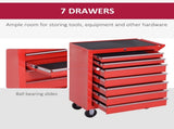 7-Drawer Rolling Tool Chest on Wheels, Lockable Tool Cabinet with Side Handle, Metal Tool Box T3398P344739