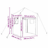 Greenhouse with Pop-up Frame Green 200 x 200 x 300 cm Iron 42006641