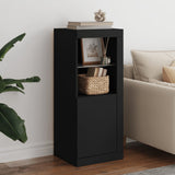 Sideboard Black Engineered wood, glass 41 x 37 x 100 cm Sideboard 836645