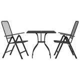 Garden Dining Set Anthracite Metal Mesh Medium Foldable 3211817
