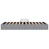 Storage Bed with Headboard Light Grey 90 x 190 cm Fabric 3370043
