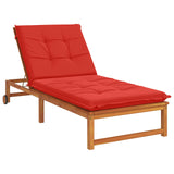 Sunlounger Cushion GEMERT 100% Polyester Red 190 x 80 x 9 cm 947452