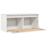 Wall Cabinet White 80x30x35 cm Solid Wood Pine 813457