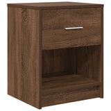 Bedside Cabinets 2 pcs with Drawer Brown Oak 40x34x50 cm 858780
