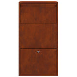 Parcel Drop Box Rusty 44 x 22 x 82 cm Weathering Steel 874925