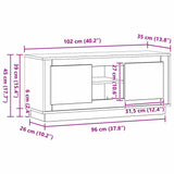 TV Cabinet Old Wood 102 x 35 x 45 cm Engineered Wood 881313