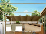 3 x 3m Retractable Roof Metal Pergola - Khaki T3398P323969
