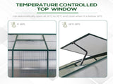 6x6 FT Polycarbonate Greenhouse with Base and Raised Bed, Walk-in Greenhouse with Aluminium Frame, T3398P314759