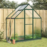 Greenhouse with Base Frame Green 169x114x202 cm Aluminium 4005826
