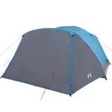 Camping Tent with Porch 4-Person Blue Waterproof 94416