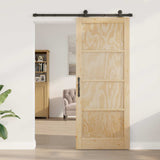 Sliding Door ORKDAL Natural 86 x 211 cm Solid Pine Wood 3445493