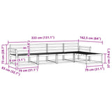 Outdoor Sofa Set 5 pcs Natural Solid Acacia Wood 3367437