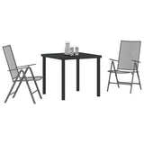 Garden Dining Set 3 pcs Anthracite Powder-Coated Steel 3379289