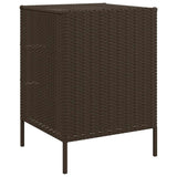 Garden Storage Cabinet Brown 55x59x80 cm Poly Rattan 365552
