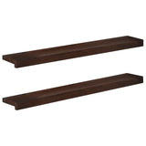 Window Sills 2 pcs Dark Brown 90 x 15 x 2 cm Solid Beech Wood 42048289