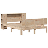 Bookcase Bed without Mattress 150x200 cm King Size Solid Wood Pine 3322634
