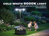 189cm 3-head Solar Lamp Post, Street Light with Planter, Automatic-on, 6 Hour Max Outdoor Ready LED T3398P548527