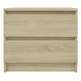 Bed Cabinet Set of 2 Sonoma oak Engineered wood Standard 806200